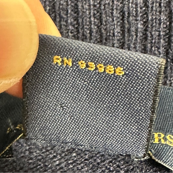 Brooks Brothers blue/navy 1/4 zip sweater, sz L, wool blend, eclectic grandpa - Picture 5 of 10